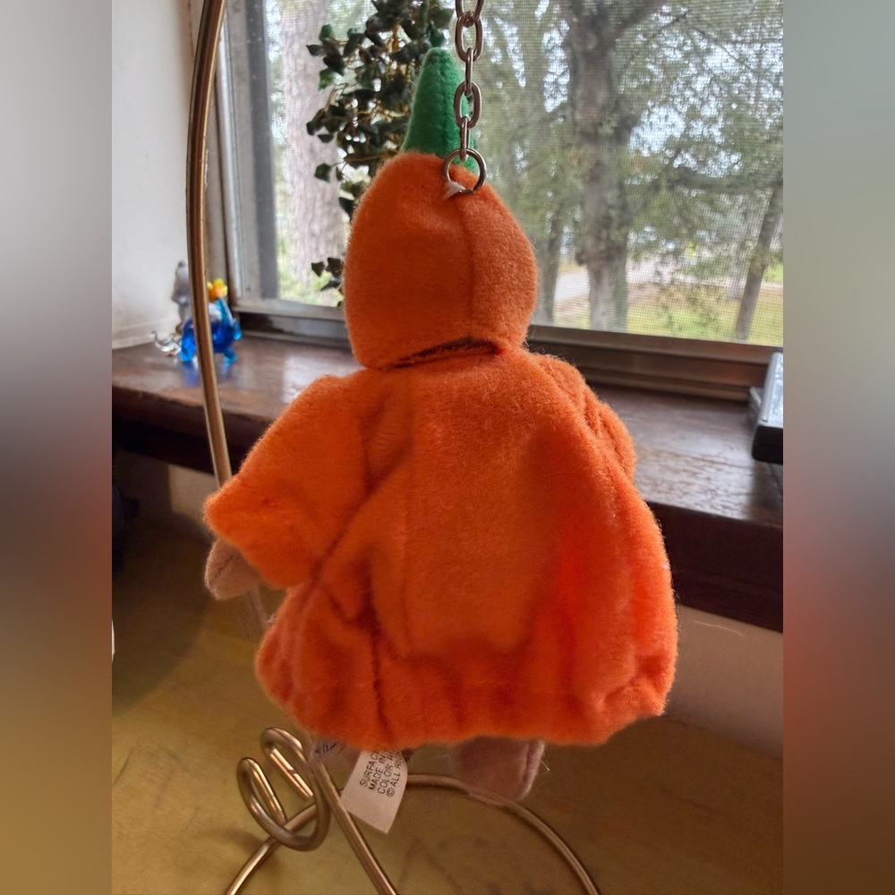 Pumpkin Bear keychain‎ - Orange and Green - Picture 2 of 4